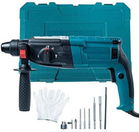 GSCPT Gold hammer drill, 1000W, 1300RPM, 30mm reversible rotary hammer with drill bit 30MM ROTARY HAMMER 1000WATT 1300RPM WITH 3 MODES Rotary Hammer Drill(30 mm Chuck Size, 1000 W)
