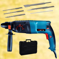 RanPra 26MM HAMMER DRILL MACHINE |2 CHISEL|3 DRILL BBIT 6,8,10MM|1 DEPTH MEASURE ROD| Hammer Drill(26 mm Chuck Size, 1250 W)