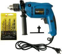Inditrust 6 Month warranty New 700W Impact drill machine set with 9pc Drill bit set, 3Wall, 3 Wood and 3 Metal Bits Hammer Drill(13 mm Chuck Size, 700 W)
