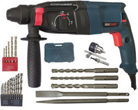 Inditrust 6 MONTHS WARRANTY 100% Copper Winding Heavy Duty 26mm 900W reversible rotary hammer machine Yi-king 2-26 RE with 5 bits 5pc masonry and 13pc HSS drill set Rotary Hammer Drill(26 mm Chuck Size, 1250 W)