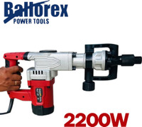 Ballorex BXP-DH-0845 Professional Demolition Hammer Machine, 2200W High Power, 4500 RPM, 17mm Chuck for Concrete & Masonry Chipping (Red & Silver) Hammer Drill(17 mm Chuck Size, 2200 W)