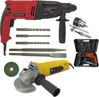 Inditrust 6 MONTHS WARRANTY Electric Reversiblemachine 13mm Drill chuck &Adopter ,Angle grinder machine 900w & Grinding wheel Rotary Hammer Drill(26 mm Chuck Size, 1250 W)