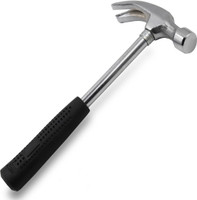 Hillgrove HAM2 High Quality Durable Construction Metalworking Household Rubber Handle Straight Best Claw Hammer Repair Hand Woodworking Tool Curved Claw Hammer(0.475 kg)