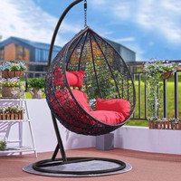 SPYDER HOME DECORE Single Seater Swing chair With Stand And Cushion For Adult Iron Hammock(Black, Multicolor, DIY(Do-It-Yourself))
