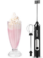 AGARO 50 W Black Electric Whisk(Royal Milk Frother, 3-Speed Electric Frother for Coffee with Whisk and Frother,)