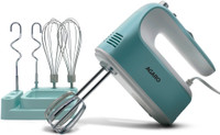 AGARO 300 W Blue Stand Mixer(Regency Hand Mixer, Hand Mixer Blender, Detachable Beaters & Whisker/Dough Hooks)