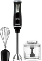 Inalsa 1000 W Silver, Black Hand Blender(Robot Inox 1000E with Chopper DC Motor)