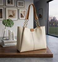 ModernChicMart Women White, Beige Shoulder Bag