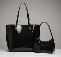 LIZIQI Women Black Shoulder Bag(Pack of: 2)