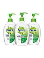 Dettol Original Instant , Small, Travel, Gel, non sticky, kills germs Hand Sanitizer Pump Dispenser(3 x 200 ml)