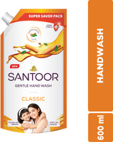 Santoor by Wipro Classic Hand Wash Hand Wash Pouch(600 ml)
