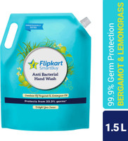Flipkart SmartBuy Anti-Bacterial Lemongrass & Bergamot Moisturising Hand Wash Refill Pouch(1.5 L)