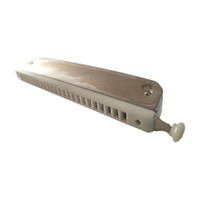AVB Special 48 Holes Chromatic Mouth Organ / Harmonica / French Harp / Harmonicon / Kazoo / Panpipe With Scale Change Option And Key-C (8 Inch 20 Cm)(White)