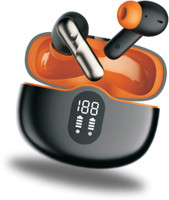 CIHROX Nuclear Bud 200Plus with 60HRS Playback,Quad Mics ENx Technology & 13mm Drivers Bluetooth(Black, Orange, In the Ear)