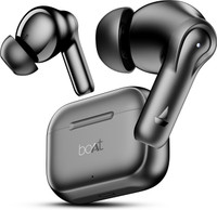 boAt Airdopes 161, Adv 4Mic ENx, 50H Battery,Fast Charge,13mm Driver, Metallic Finish Bluetooth(Carbon Black, True Wireless)