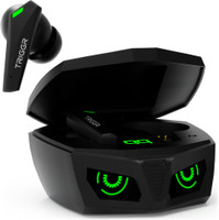TRIGGR Kraken X1 with Battery Display, 40ms Latency, Quad Mic ENC, 40 Hr, v5.3 Bluetooth(Black, True Wireless)