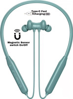 GREE MATT Bluetooth Neckband 40 Hours Playtime,Waterproof,Deep bass Fast Charging,N150 Bluetooth(Green, In the Ear)