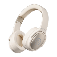 PTron Studio Pro w/ Dual-device Pairing, 65hrs Playtime, AI-ENC Calls, Pristine Sound Bluetooth(Beige, On the Ear)