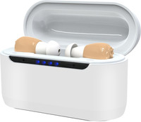 Fastwell F15C Rechargeable hearing aids machine Invisible Hearing Aid In the Ear(Pair For Both Ear) ITE Hearing Aid(White)