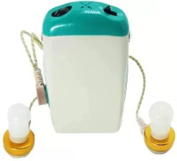 RnB Ear Hearing Machine F-18 for Old Age Hearing Loss Person Suitable for Both Ear Pocket Model Hearing Aid Ear Machine with Good Sound Quality Pocket Model Hearing Aid(White-Blue)