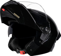 STUDDS Trooper Flip-up Full Face with Dual Visor Motorbike Helmet(Black)