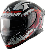 Axor Apex Marvel Venom Motorbike Helmet(Black Red)