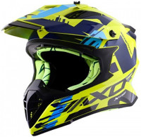 Axor X-cross X1 Motorbike Helmet(Neon Yellow Blue)
