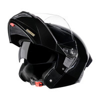 STUDDS Trooper Flip-up Full Face with Dual Visor Motorbike Helmet(Black)