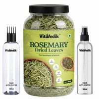 VitaVedik Rosemary Dried Leaves for Hair Growth with Mist Spray & Hair Oil Applicator(100 g)