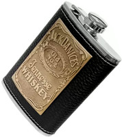 TGBN Black Leather Hip Flask Stainless Steel Hip Flask(230 ml)