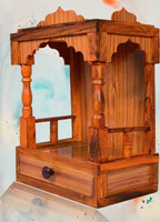 AARTI excellent Pooja Mandir( Hight 45cm Wright 32cm Lenght 22cm ) Solid Wood Home Temple(Height: 14, Pre-assembled)