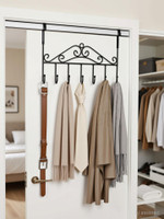 RZONE Premium Metal 7 Hook Door Hanger for Kitchen, Living Room & Bedroom Accessories Organizer, Scarf Organizer, Regular Organizer