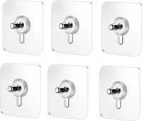 CANWAY Adhesive Nail Wall Hooks for Hanging Kitchen Household and Bathroom Accessories Hook 6(Pack of 6)
