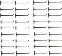 Q1 Beads 36 Pcs 4" inch Stainless Steel Display Hooks for Mobile Shop & Medical Store Hook 1(Pack of 36)
