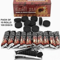 Zephyr Quick Light Charcoal Rolls for Bukhoor and Hookah, Magic Coal Hookah Charcoals(Pack of 100)