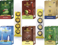 FUMIFY Premium Exotic Flavours With 2 Charcoals Double Apple, Paan Zafran, Dubai Special, Commisioner, Chocolate, Pan Kiwi Mint Hookah Flavor(249 g, Pack of 8)