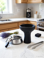 VIOVI (Black) Hookah Silicon Chillum with Coal Holder Kaloud I Smoking Accessories 5.5 inch Aluminium Hookah(Black)