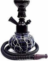 Appraise Home Impex Qt Luster Mini Golden 12 inch Glass Hookah(Black)