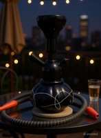 Magical Mist 10 inch Glass Hookah(Black)