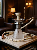 H.M.Sualeh & Co. 10 inch Aluminium Hookah(White)