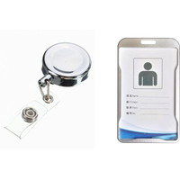 LRS Aluminum, Steel ID Badge Holder, ID Badge Reel(Pack of 1)