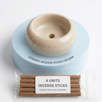 ishwaram Ceramic Stand for Incense Stick with Ishwaram Incense Sticks Ceramic Incense Holder(White)