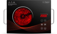 Flipkart SmartBuy 2000 W Radiant Cooktop Touch Panel(Silver, Black, Atom (Infrared) Induction Cooktop Touch Panel 2000 Watt (All Utensil use-able))