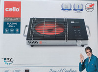 CELLO 2200 W Radiant Cooktop Jog Dial, Touch Panel(Black, Blazing 800+)