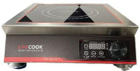 LIVECOOK Commercial Stainless steel Electric 5000W Induction Cooktop(Silver, Touch Panel)