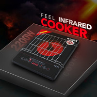 Baltra 2200 W Induction Cooktop Touch Panel(Black, Red, Feel Pro (Infrared) Induction Cooktop Touch Panel (All Utensil use-able))