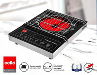 CELLO 2200 W Radiant Cooktop Touch Panel(Black, Red, Blazing Venus 2200 Watt Infrared Stove - Use any cookware)