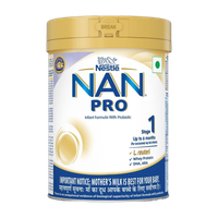 Nestle Nan Pro 1 Infant Formula Powder Stage 1, Tin Pack Upto 6 Months(400 g, Upto 6 Months)