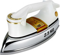 Phynix Army Ricos 2.5 KG Heavy Weight Dry Iron Press with Stainless Steel Base 750 W Dry Iron(White)