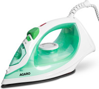 AGARO Regal Steam Iron, Ceramic Coated Sole Plate, Fast Heating 1200 W Steam Iron(Green)